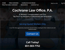 Tablet Screenshot of cochranelawoffice.com